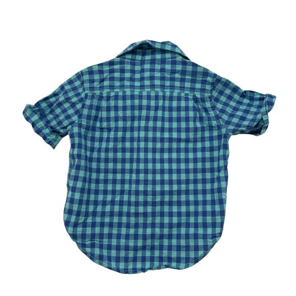 BABY GAP Plaid Button Up Shirt Lot 18-24 Months Blue Green Red Cotton Boys - Picture 7 of 9